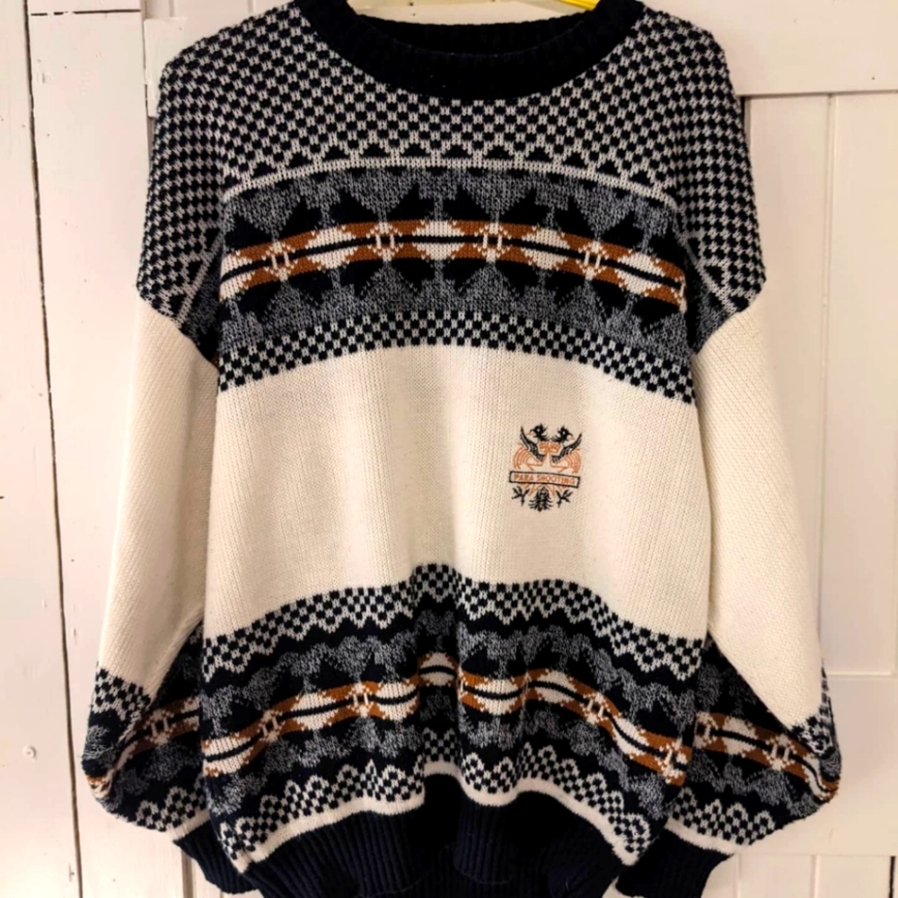 Badge Para Shooting Vintage Retro Sweater
